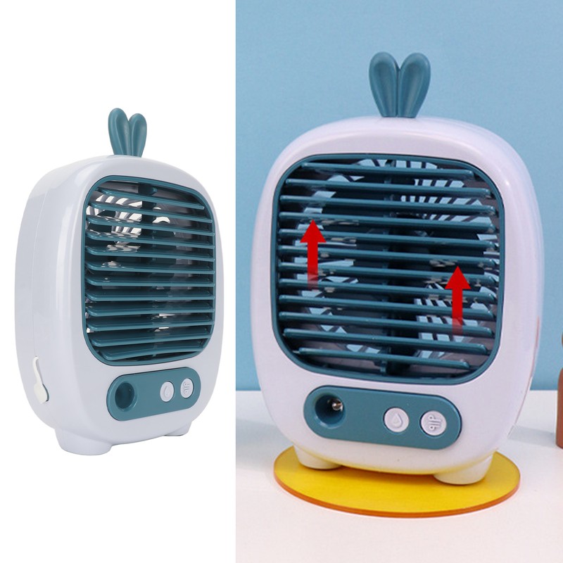 USB Desk Fan 3 Speed Mode Mist Spraying USB Charge