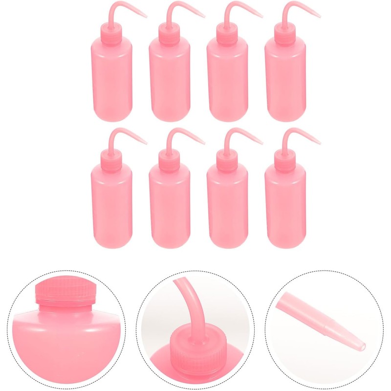 Botella de Lavado para Pestañas de 250ml Rosa Abs, Resistente