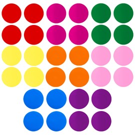 AIEX 32 Pieces 6 Inch Circles Dry Erase Removable Colorful Vinyl Dots Stickers Stickers Shapes Markers for Classroom Tables and Desks Whiteboards Walls
