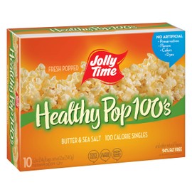 Jolly Time Healthy Pop Butter Minis 100 Calorie Mini Microwave Popcorn Bags for Portion Control (10-Count Box), 12 ounce (28190001119)