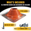 VIVIDA #7 Silicone Metal Roof Pipe Boot, High Temp Flexible