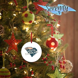 South Carolina Vintage Style Print Christmas Ornament | United States 50 State Collector's Series | Travel Souvenir Gift