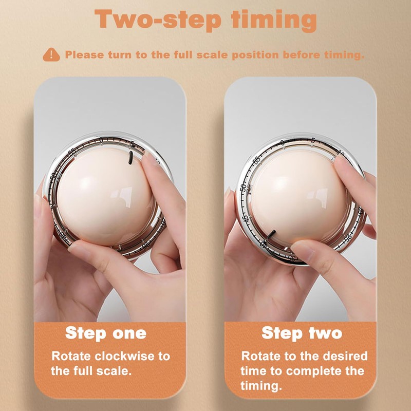Csirnto Kitchen Timer, Magnetic Kitchen Timer, 72 dB, Egg Timer,