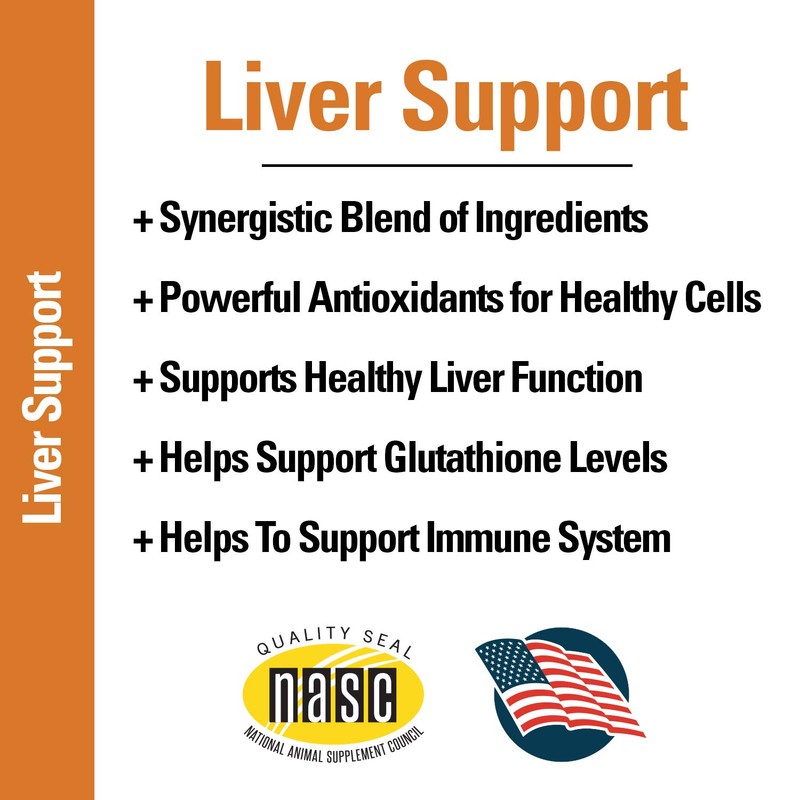 Vet Classics Liver Support Pet Health Supplement for Dogs, Cats