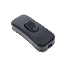 Powice Intermediate Switch, Cord Switch, 230 V, Cable Switch, Suitable for 2 and 3-Core Power Cords and Small Appliances or Lights Toggle Switch, Black