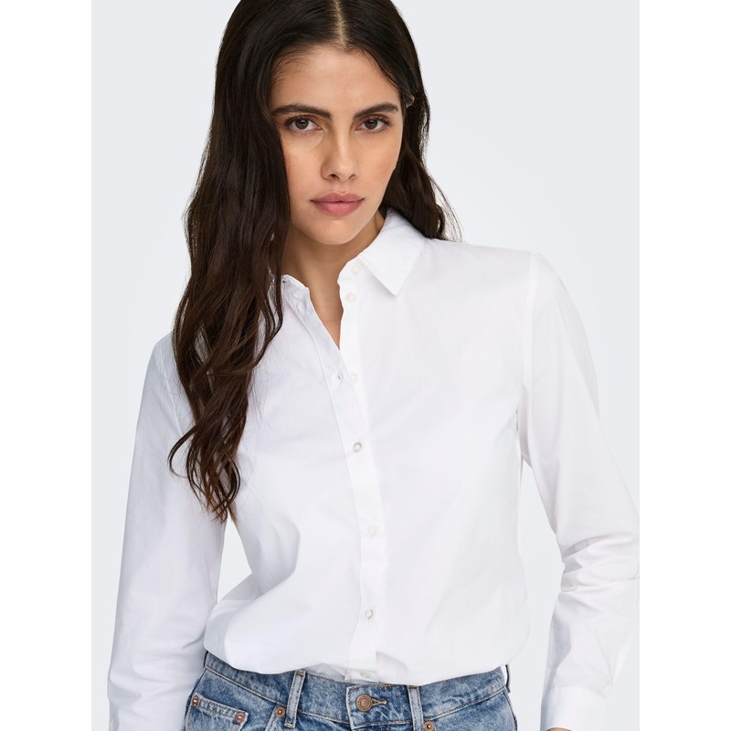 Jdy Damen Jdymio L/S Shirt Wvn Noos White 44