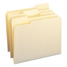 Smead 10330 File Folders 1/3 Cut Assorted One-Ply Top Tab Letter Manila 100/Box
