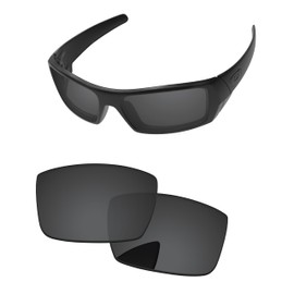PapaViva Replacement Lenses for Oakley Gascan OO9014 60mm Sunglass Solid Black Pro+ Anti-fog Polarized
