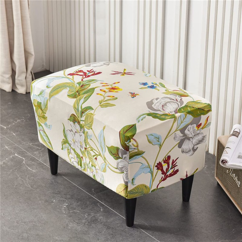Highdi Ottoman Protective Cover Stool Cover, Stool Cover for Footstool,