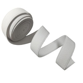 3/4 inch x 3 Yards Flat Elastic Band Rope for Sewing Clothing Bag Accessories Nylon Webbing Garment Trousers Costumes Craft DIY, Elastic Knit Elastic Spool Bedspread (White)