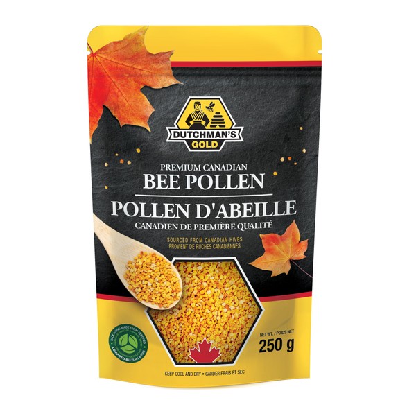 Premium Canadian Bee Pollen - 250 grams - 100% Canadian sourced - No fillers or offshore pollen - by Dutchman's Gold (250 g)