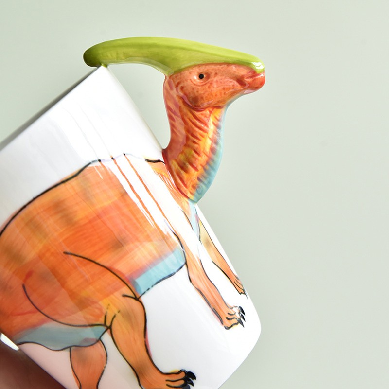400ml Dinosaur Shaped Mug Cute Animal Ceramic Mug Office Mug
