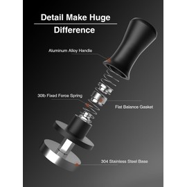 SimCoker Espresso Tamper, 51mm Barista Coffee Tamper with Spring Loaded for Coffee Machine Portafilter,Stainless Steel