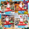 Kofero Christmas Inflatable Santa Claus Decorations Outdoor 6.5FT Hawaiian Surfing