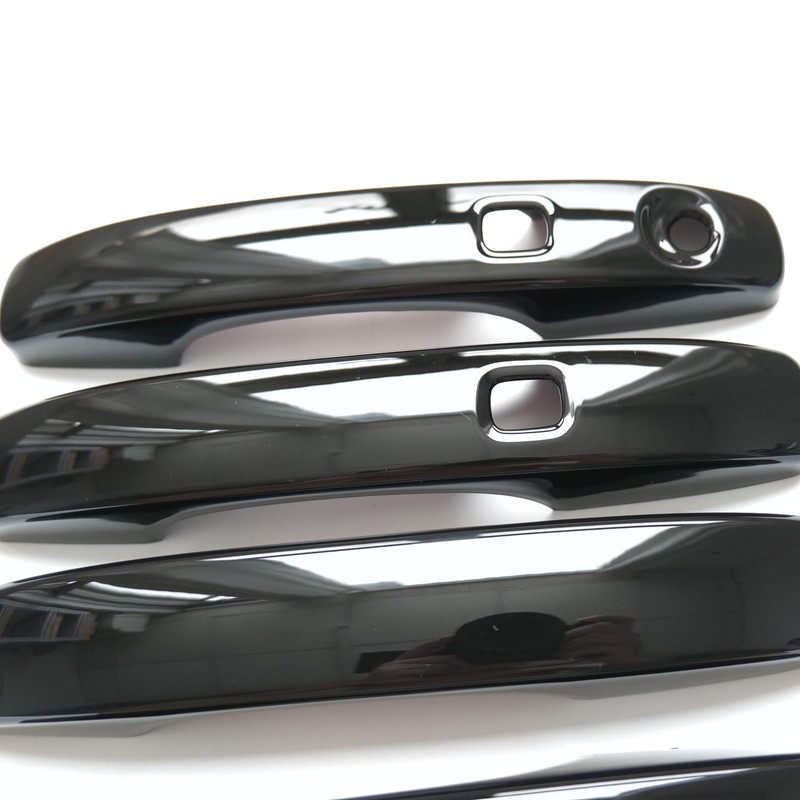 CYAuto Chrome Carbon Fiber Gloss Black Exterior Door Handle Cover