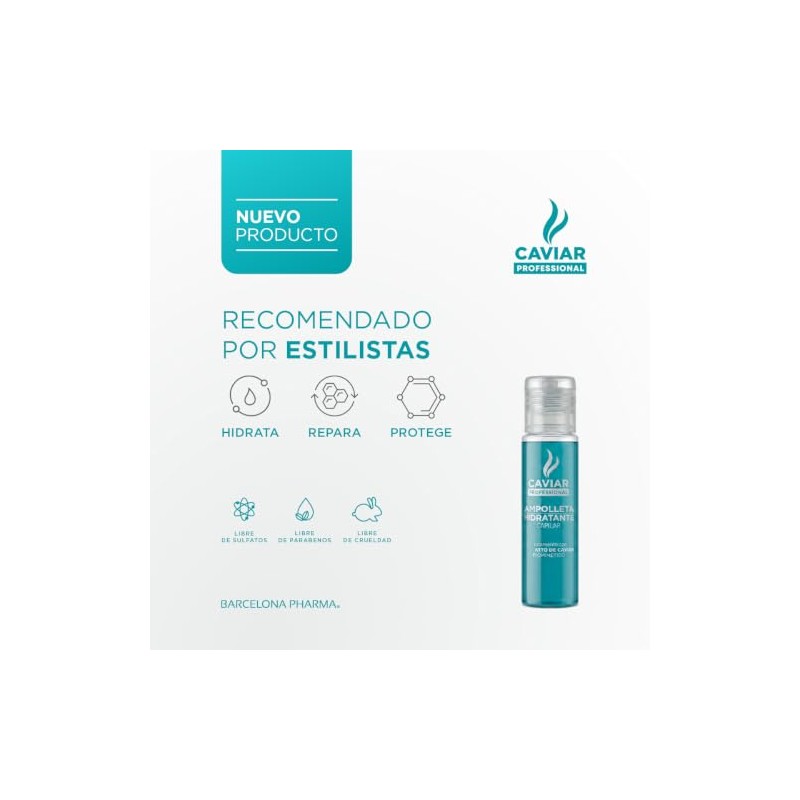 Ampolletas para el cabello maltratado | Extracto de caviar |
