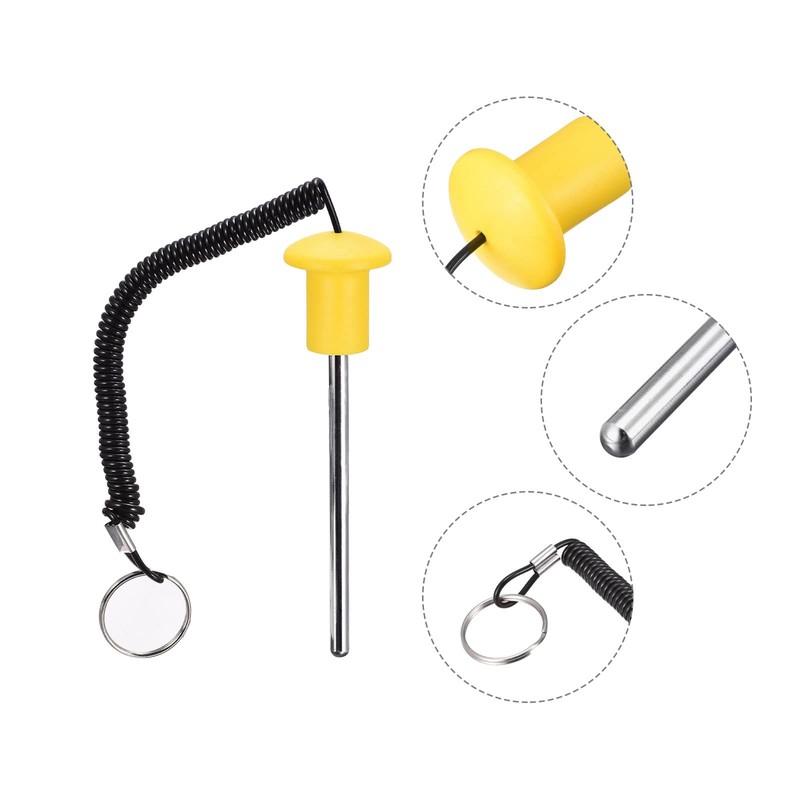 sourcing map 8mm x 125mm Weight Stack Pin with Pull