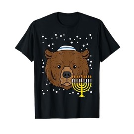 Hanukkah Bear Chanukah Jewish Men Women Kids Boys Girls T-Shirt
