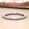 14K White Gold 2mm Plain Wedding Band (Ring Size 4.5)
