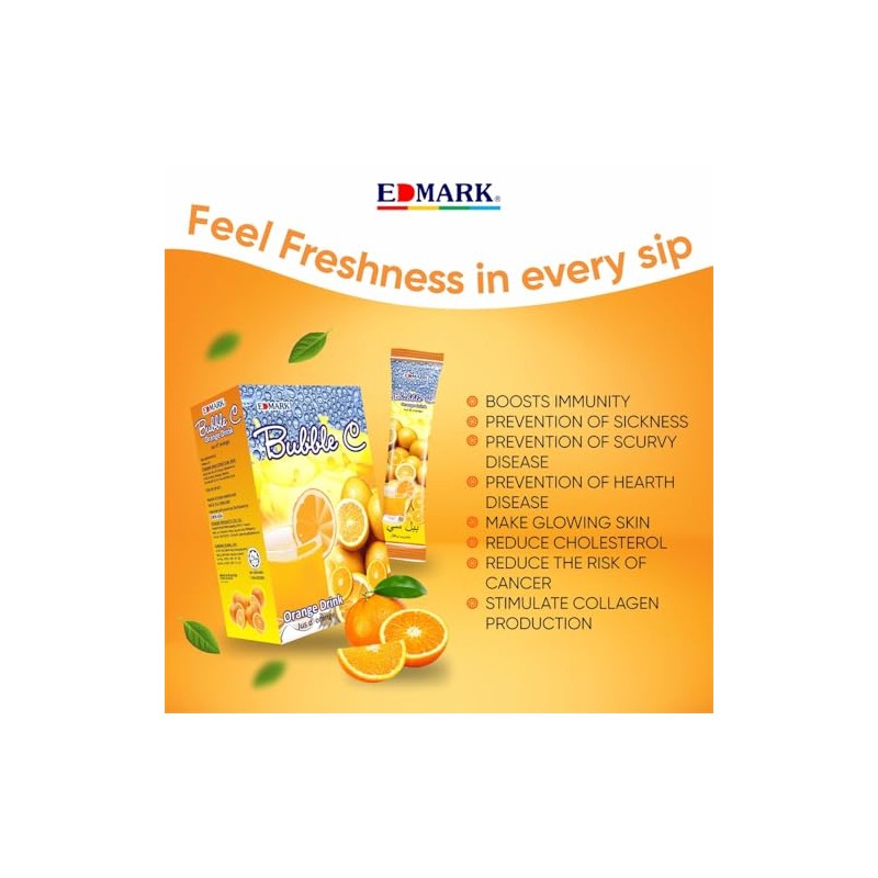 Generic Edmark Bubble C Instant Orange Drink - Natural Vitamin