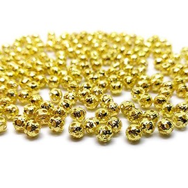 200pcs Gold Plated Filligree Hollow Ball Spacer Metal Beads 4mm ~Jewelry Making~