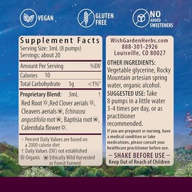 WishGarden WishGarden Herbs Lymph Mover Immune Strength - Natural Herbal Lymphatic Drainage and Lymphatic Cleanse Supplement with Echinacea for Immune Support, Supports Healthy Lymphatic System Function, 2oz