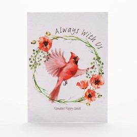 Bentley Seed Co. | Memorial Cardinal Celebration of Life Funeral Favors for Guests | Non-GMO, Non-Coated Flanders Poppy Seed Packets | Sentimental Funeral Service Gift | Pack of 25