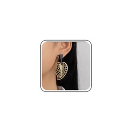 Inilbran Boho Large Leaf Earrings Vintage Monstera Leaf Drop Earrings Exaggerated Leaf Statement Earrings Gold Wire Leaf Dangle Earrings Jewelry for Women and Girls