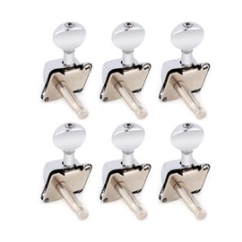 Metallor String Tuning Pegs Tuning Keys Machine Heads Tuners 6 In Line for Right Handed Electric Guitar Acoustic Guitar Parts Replacement Set of 6Pcs Chrome 6R.