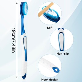 WLLHYF Extra weiche Zahnbürsten tragbar Handzahnbürste Reisezahnbürste ultra saubere Borsten-Zahnbürste Zähneputzen für empfindliche Erwachsenenzähne Zahnfleisch (Gold Silber Blau Rot Grün, 10PCS Set)