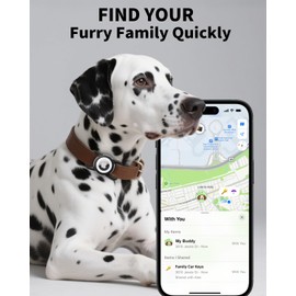 WhoseID Airtag Dog Collar, Waterproof Airtag Holder for Dog Collar & Cat Collar Slicone Full Body Covered Pet Air Tag Holder (Black, Small)