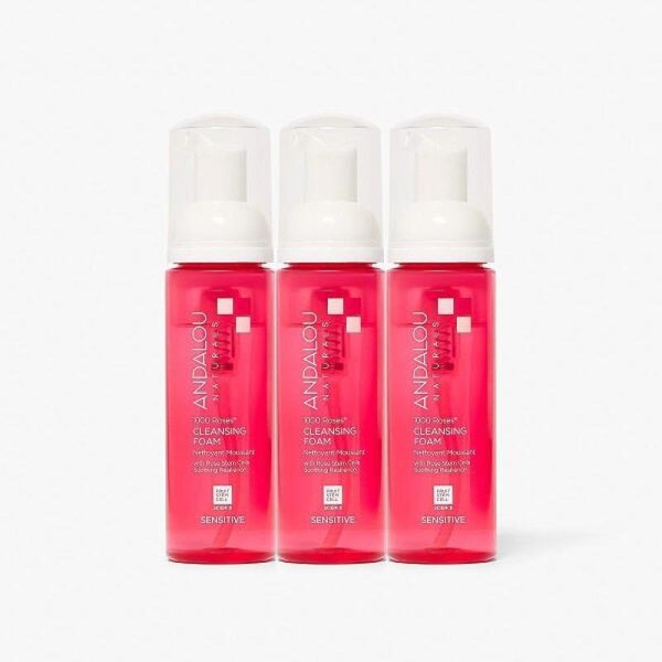 Andalou Naturals Andalou Thousand Rose Cleansing Foam 163ml x 3