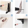 Shelf Bracket, Foldable, L-Shaped Bracket, Shelf Support, Load Capacity 110.2