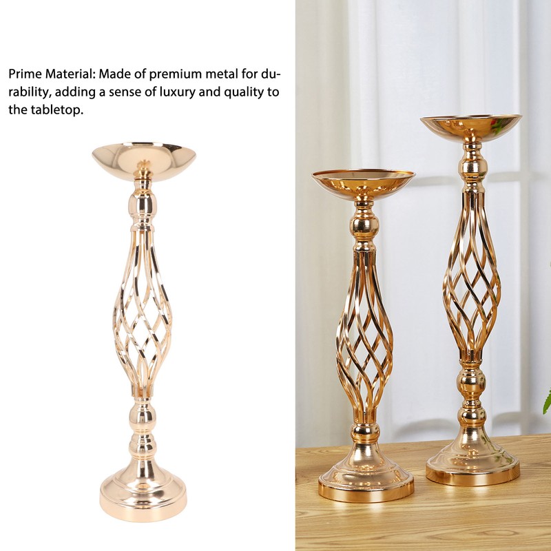 Table Candlestick Ornament Iron Twisted Curb Candle Holder Decorative Ornament