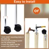 SWZHAI Plastic Casters Set of 4, M8 Grip Neck Stem