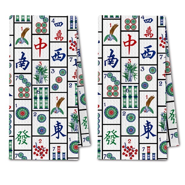 ChissNook Mahjong Gifts for Women, Mah Jong Themed Decorative Kitchen