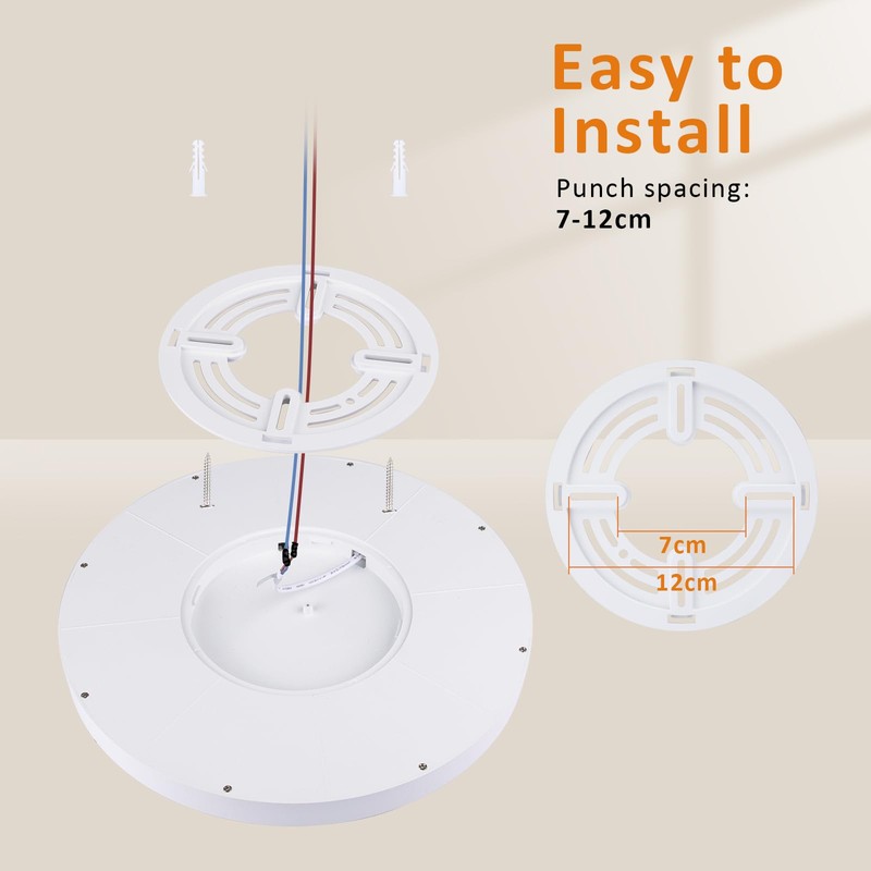 Oraymin LED Ceiling Light Flat Round Ceiling Light 24 W