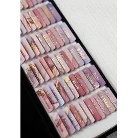 UPAFEXXI-Laminated Bible Tabs (Gold Foil Embossed Lettering), Bible Tabs for Women and Men, Reposition Large Print Stickers, Easy to Read and Apply, 80 Chapters Labels for Easy Navigation(Pink Purple)