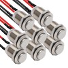 APIELE Momentary Push Button Switch 12mm 8PCS 1NO Brass Shell