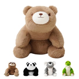 AmyToo 4.5 lbs Weighted Stuffed Animals, 25 Inch Teddy Bear Stuffed Animal, Weighted Plush Bear, Toy Gifts for Kids & Adults, Brown