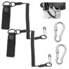 Tactical Lanyard Set, Includes 2 Elastic Spiral Ropes, 2 Carabiner