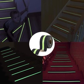 LATRAT Anti-slip Tape Safety Tape for Stairs, Ladders, Slippery Floors, Indoor and Outdoor with Glow in the Dark 5cm x 10m