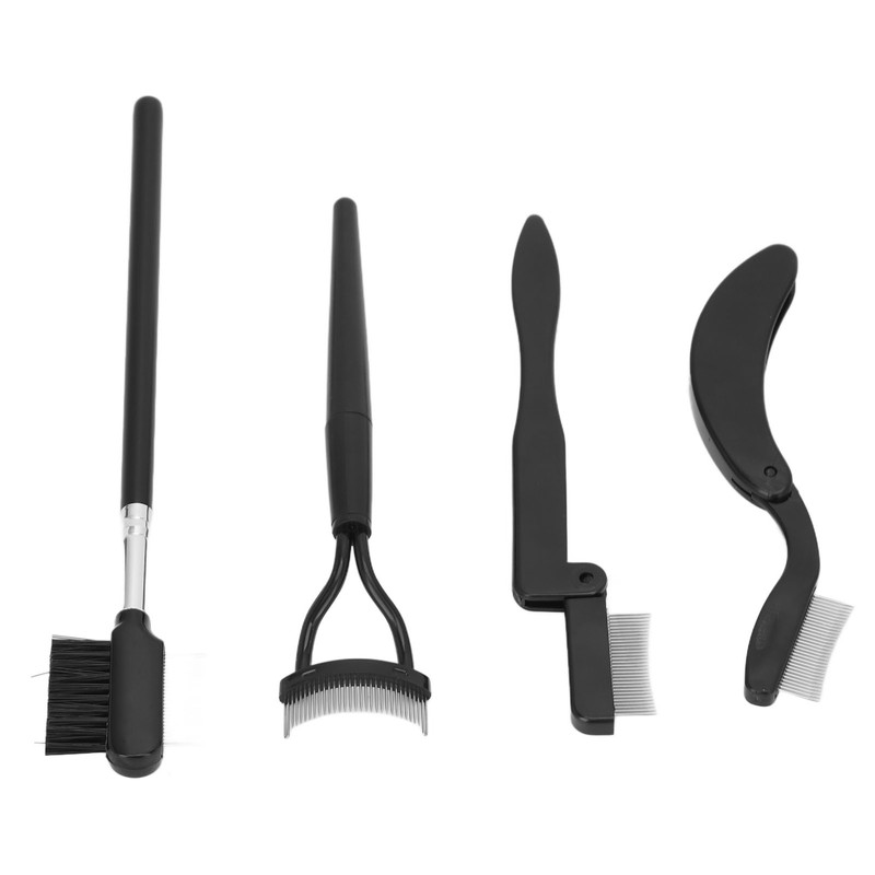 4 Pieces Folding Eyebrow Comb Eyelash Separator Grooming Brush Portable