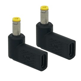 USB Type C to DC Adapter 5.5 x 2.5mm, 100W PD USB C Female to DC Male for Laptop,IP Camera, LED Lights, Printers, Routers, Sensors 2Pack