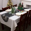 Simhomsen Decorative Embroidered Gray Table Runner with Snowflake Design for