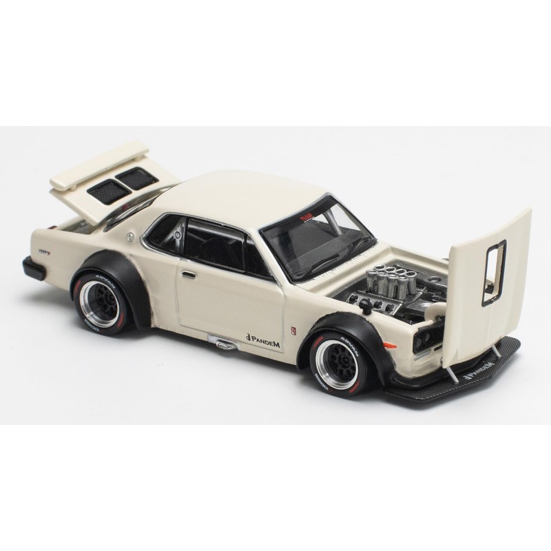 POP RACE 1/64 SKYLINE GT-R V8 DRIFT WHITE Finished Product