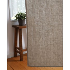 Sunnyday Fabric Linen 100% Doorway Curtain (W33.5 xH59) Japanese noren Tapestry, graysh Beige, Any Types of Room