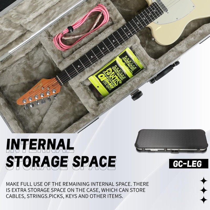 GHOSTFIRE Electric Guitar Hard Case Portable Guitar Hard-shell Case With