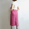 Linen Full Apron Manon Magenta A266 [Lino e Lina/Lino e