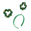 Healeved St Patricks Day Shamrock Headband for Women Green Striped